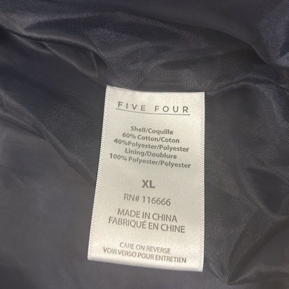 Men’s FIVE FOUR Los Angeles Lined Stone Colour Coat - Picture 6 of 10